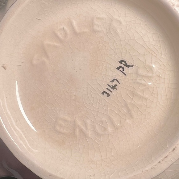 Vintage Sadler England 3147 P2 Teapot Crackle Glaze Gold Trim Cottagecore Chip - Picture 12 of 14